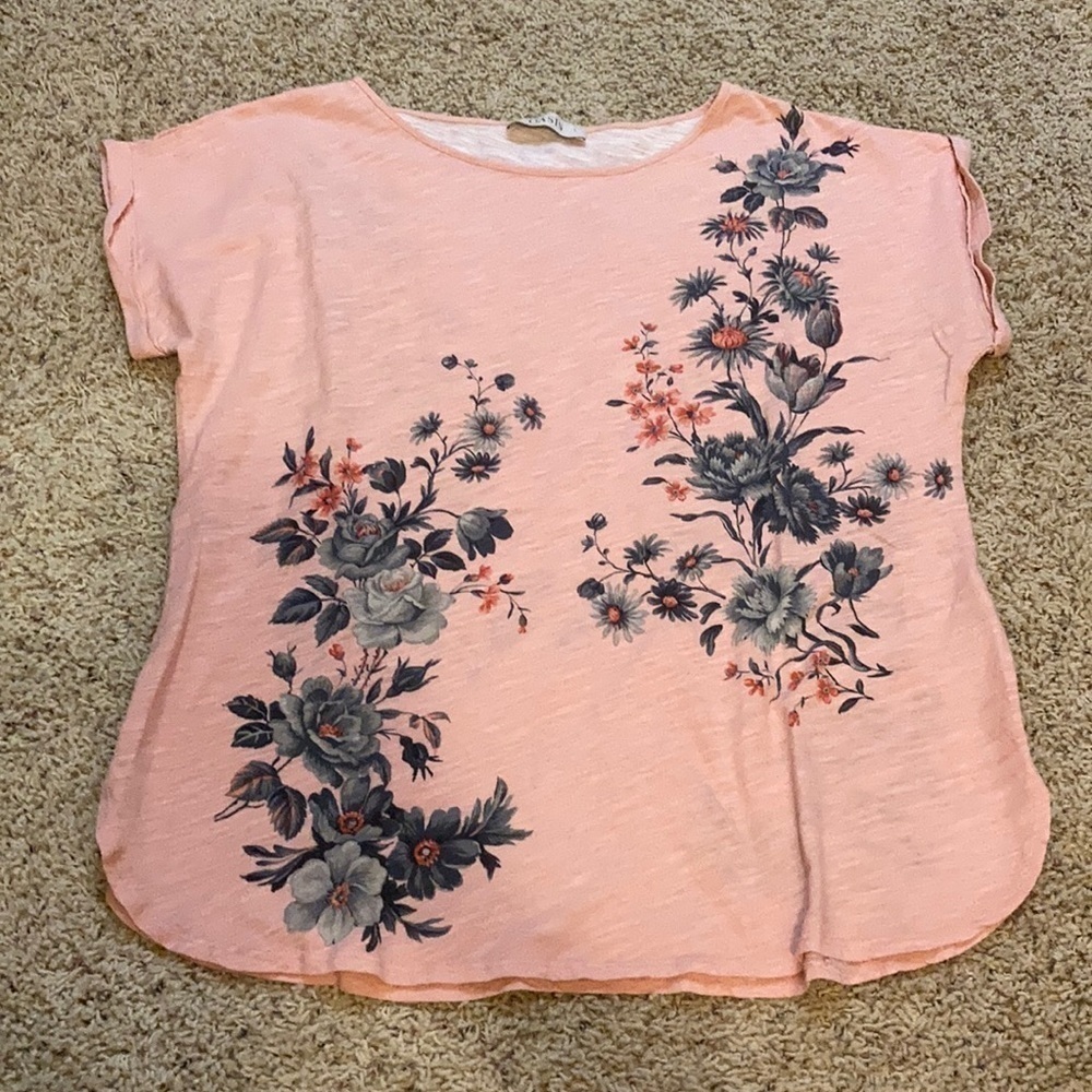 Oasis pink floral tee - Picture 2 of 3